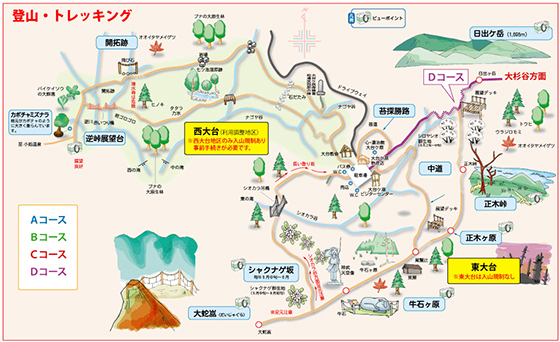 登山・トレッキング 大台ケ原ルートマップ